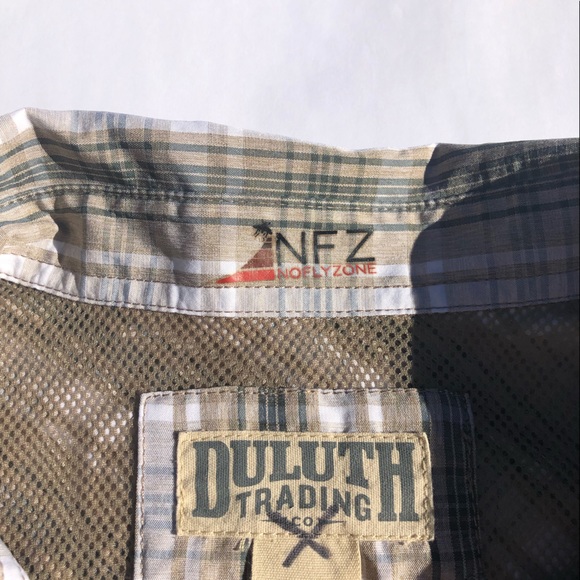 Duluth Trading Company No Fly Zone, Plaid, Vented Flannel - Picture 2 of 5